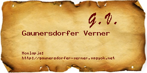 Gaunersdorfer Verner névjegykártya
